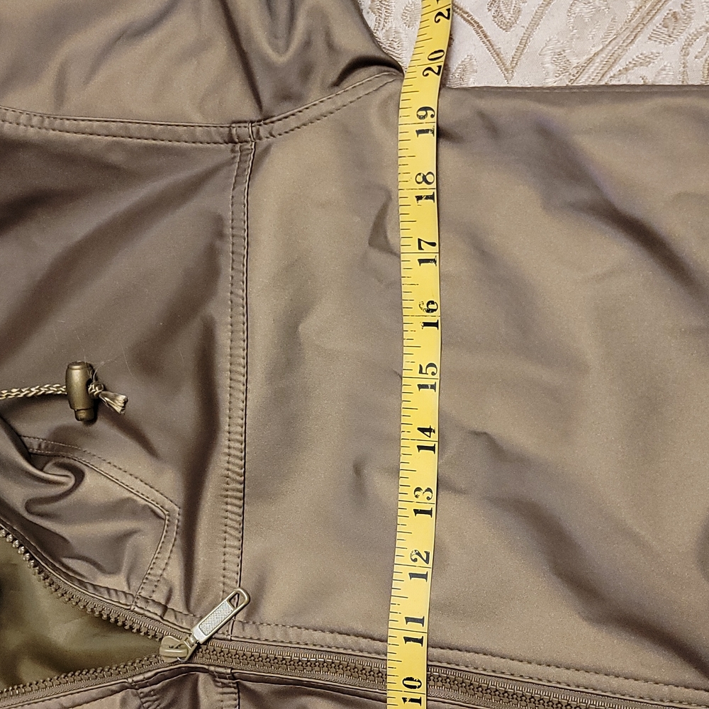 URBAN VIBE Bronze Waterproof Hooded Crop Jacket Sz Small - Picture 9 of 11